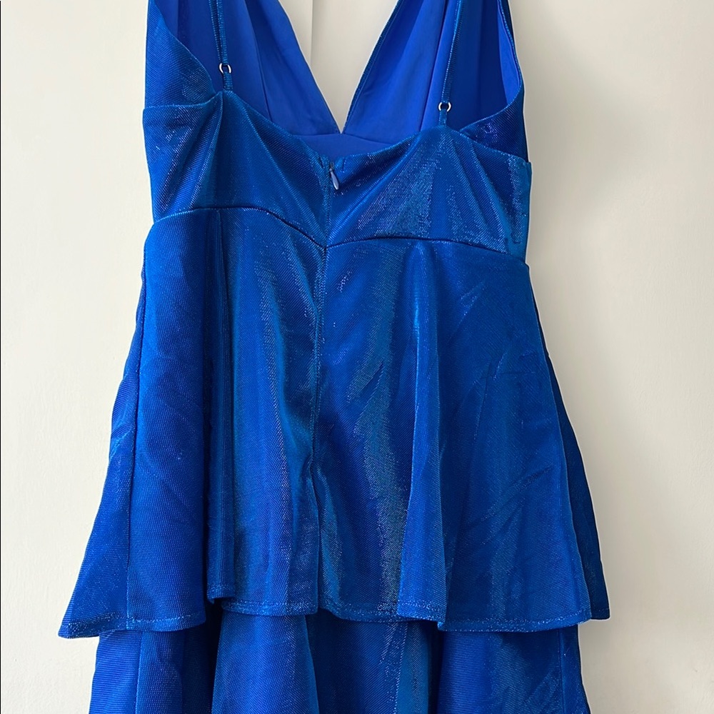 Elegant Blue Tiered Maxi Dress - Picture 8 of 8